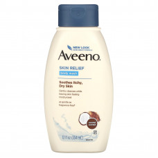 Aveeno, Skin Relief, гель для душа с мягким ароматом, питательный кокос, 354 мл (12 жидк. Унций)