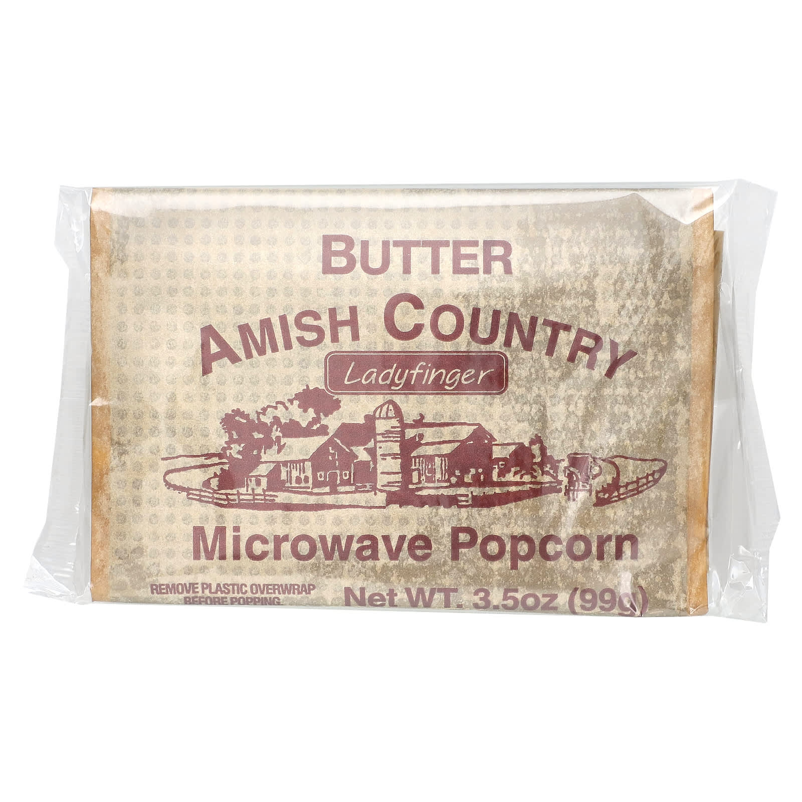 Amish Country Popcorn, Попкорн в микроволновой печи, сливочное масло, 3 пакетика по 99 г (3,5 унции)