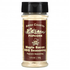 Amish Country Popcorn, Popcorn Seasoning, приправа для барбекю из кленового бекона, 134 г (4,75 унции)