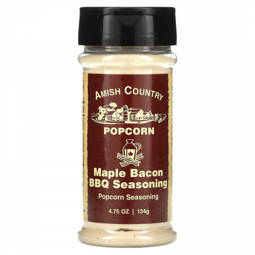 Amish Country Popcorn, Popcorn Seasoning, приправа для барбекю из кленового бекона, 134 г (4,75 унции)