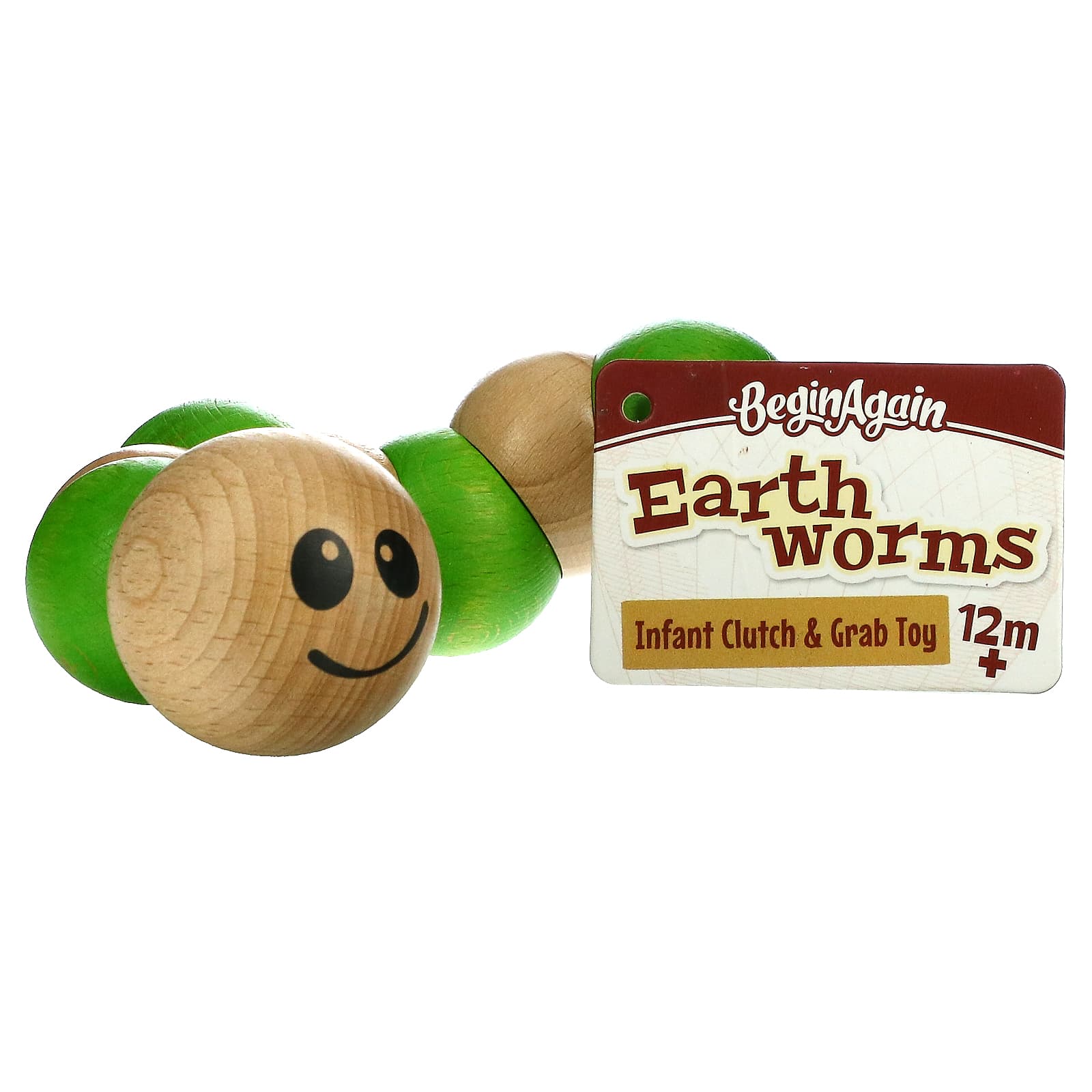 Begin Again Toys, Earth Worms, детские клатчи и игрушки для детей от 12 месяцев, 1 штука