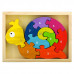 Begin Again Toys, Number Snail, Teach & Play Puzzle, 2+ Years, 10 шт.