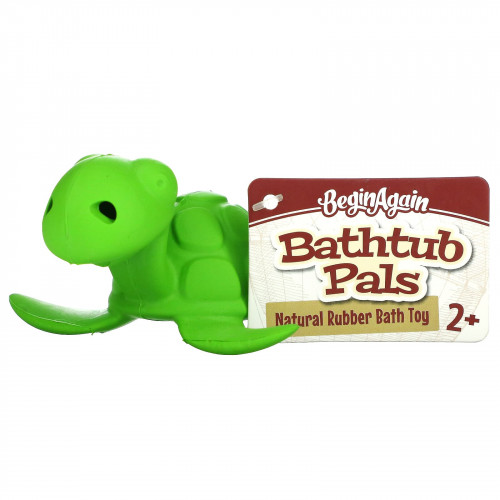 Begin Again Toys, Bath Bath Pals, игрушки для ванны из натурального каучука, для детей от 2 месяцев, Turtle, 1 игрушка