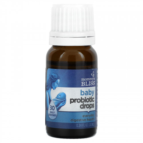 Mommy's Bliss, детские ежедневные капли с пробиотиком для улучшения пищеварения, для новорожденных и старше, 10 мл (0,34 жидк. унции)