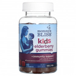 Mommy's Bliss, Kids, жевательные таблетки с бузиной для детей, поддержка иммунитета, 60 жевательных таблеток