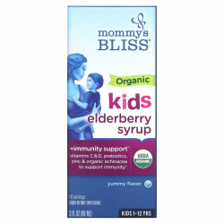 Mommy's Bliss, Органический сироп бузины + повышение иммунитета, 3 жидких унции (90 мл)