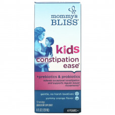 Mommy's Bliss, Kids Constipation Ease, для нормализации работы ЖКТ у детей, от 4 лет, апельсин, 120 мл (4 жидк. унции)