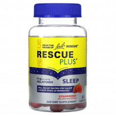 Bach, Rescue Plus, жевательные таблетки для сна, клубника, 2,5 мг, 60 жевательных таблеток