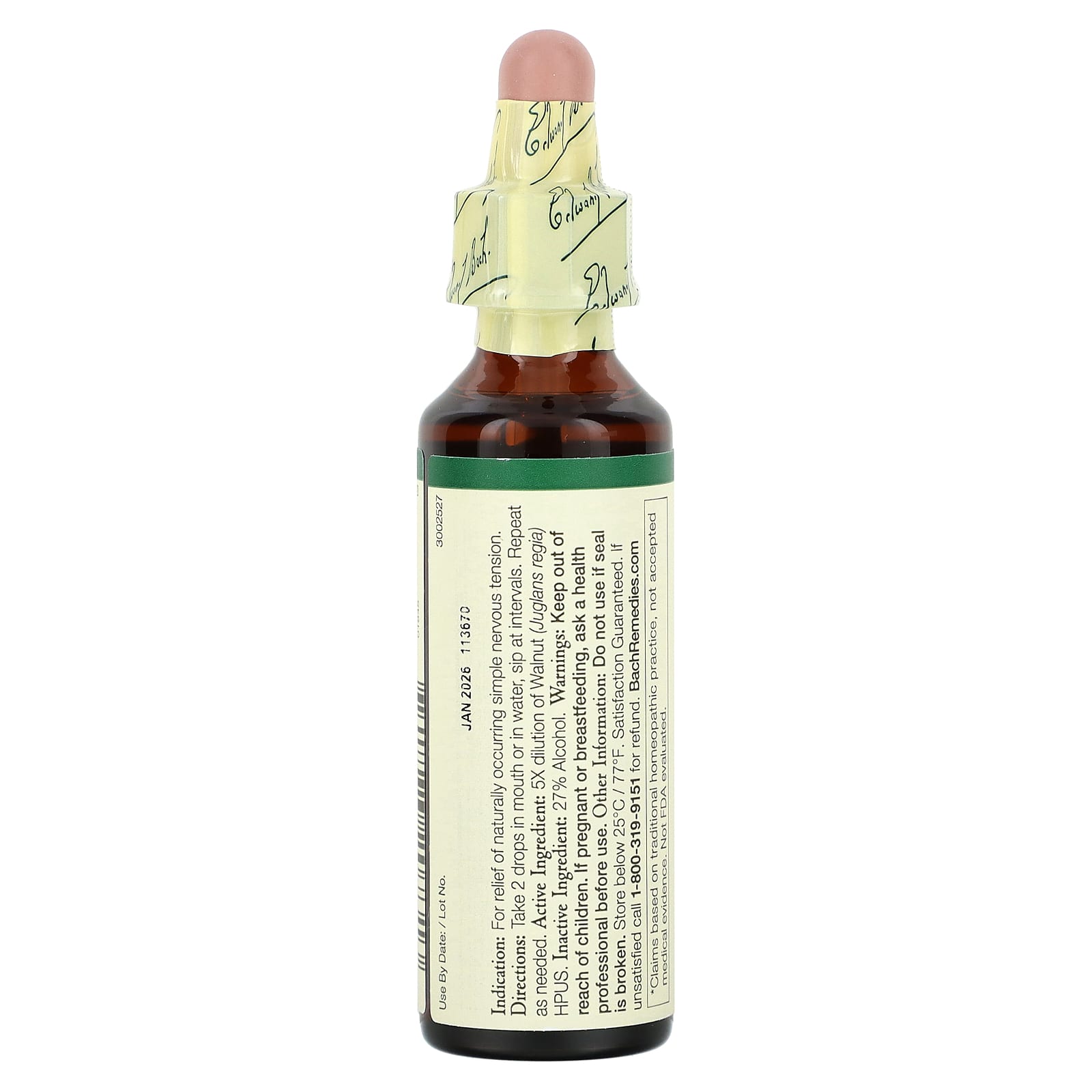 Bach, Original Flower Remedies, грецкий орех, 20 мл (0,7 жидк. Унции)