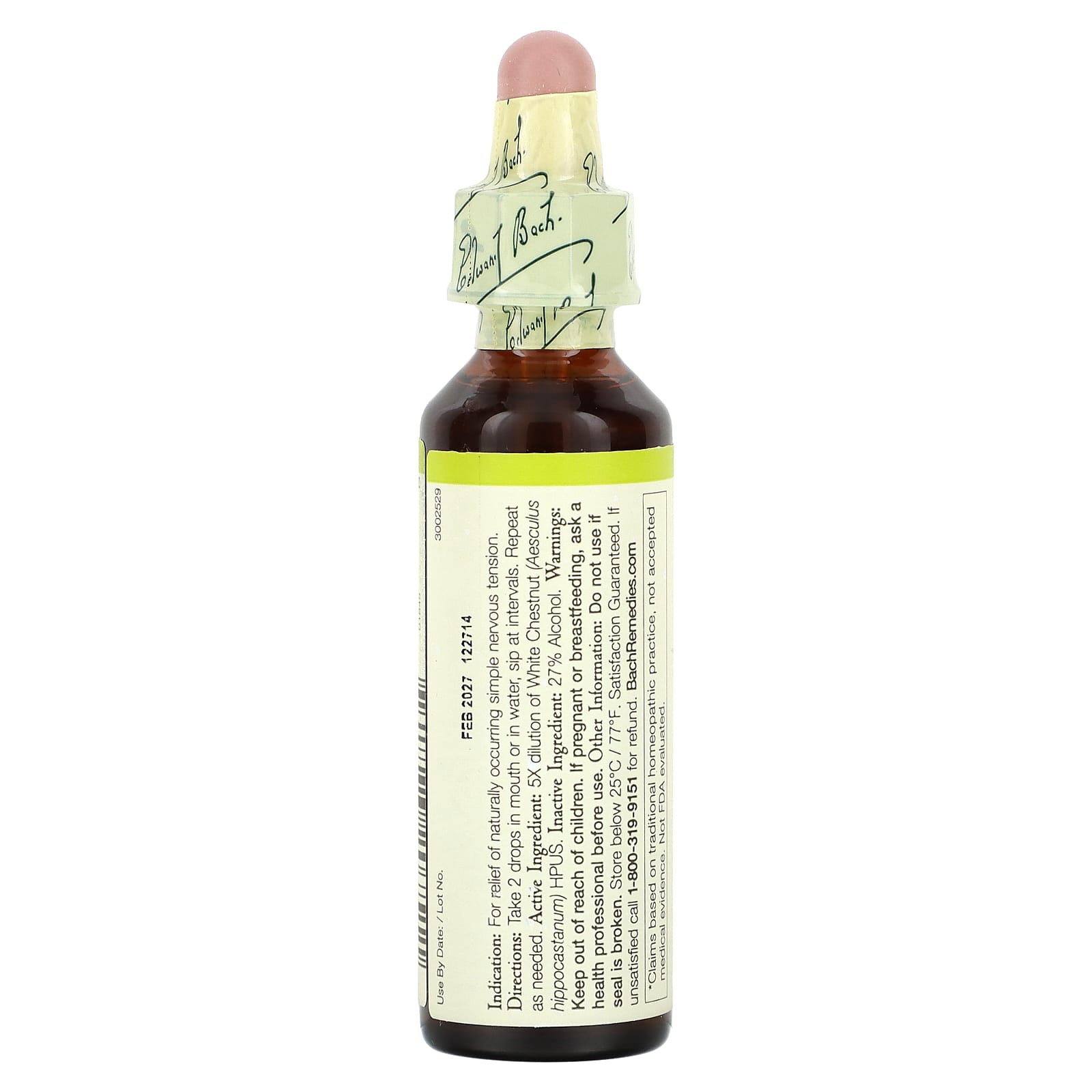 Bach, Original Flower Remedies, белый каштан, 20 мл (0,7 жидк. Унции)