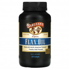 Barlean's, льняное масло с содержанием лигнана, 250 мягких таблеток