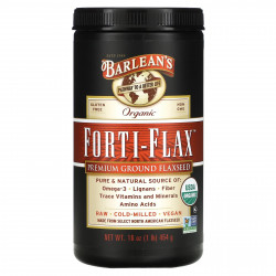 Barlean's, Органический Forti-Flax, молотое льняное семя высшего качества, 16 унций (454 г)