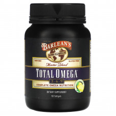 Barlean's, Master Blend, Total Omega 3-6-9, лимонад, 90 мягких таблеток