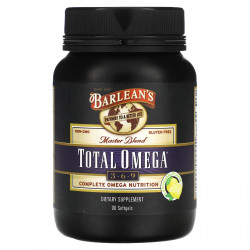 Barlean's, Master Blend, Total Omega 3-6-9, лимонад, 90 мягких таблеток