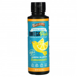 Barlean's, Omega Pals, незаменимые питательные вещества для детей, со вкусом лимонада, 227 г (8 унций)