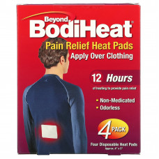 Beyond BodiHeat, пластыри для облегчения боли, 4 шт. в упаковке