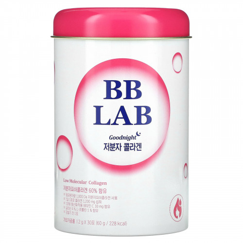 BB Lab, Goodnight, низкомолекулярный коллаген, 30 пакетиков по 2 г