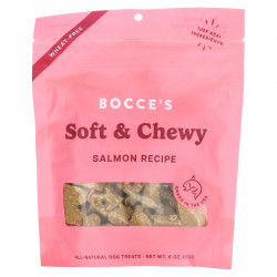 Bocce's Bakery, Мягкие и жевательные лакомства для собак, рецепт с лососем, 170 г (6 унций)