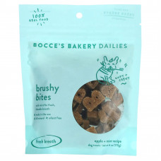Bocce's Bakery, Dailies, Brushy Bites, для собак, рецепт с яблоком и мятой, 170 г (6 унций)