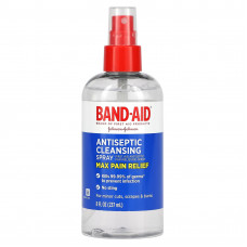 Band Aid, Антисептический очищающий спрей, максимальное обезболивание, 237 мл (8 жидк. Унций)