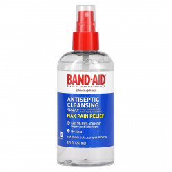 Band Aid, Антисептический очищающий спрей, максимальное обезболивание, 237 мл (8 жидк. Унций)