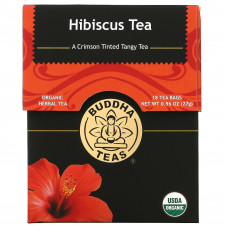 Buddha Teas, Organic Herbal Tea, цветок гибискуса, 18 чайных пакетиков, 27 г (0,95 унции)