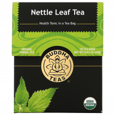 Buddha Teas, Organic Herbal Tea, листья крапивы, 18 чайных пакетиков, 24 г (0,83 унции)