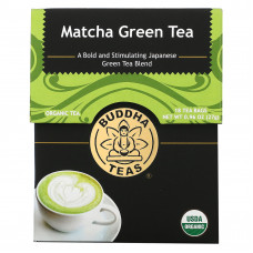 Buddha Teas, Organic Herbal Tea, зеленый матча, 18 чайных пакетиков, 27 г (0,95 унции)