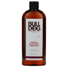 Bulldog Skincare For Men, гель для душа, ветивер и черный перец, 500 мл (16,9 жидк. унций)