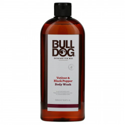 Bulldog Skincare For Men, гель для душа, ветивер и черный перец, 500 мл (16,9 жидк. унций)