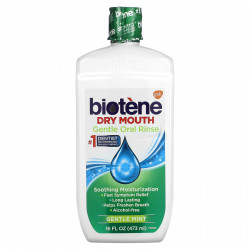 Biotene Dental Products, Dry Mouth, деликатный ополаскиватель для полости рта, «Нежная мята», 473 мл