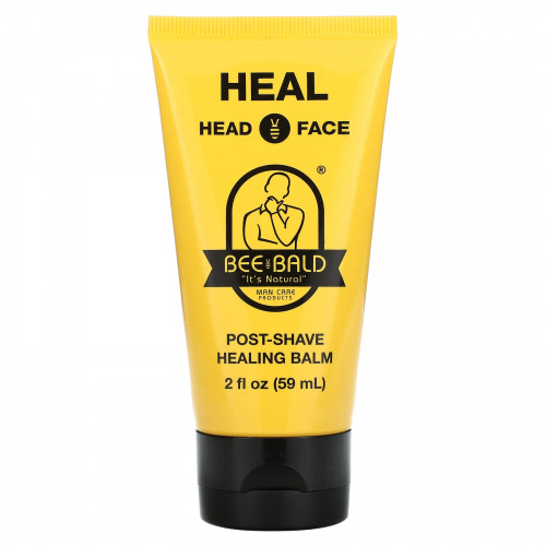 Bee Bald, Heal, заживляющий бальзам после бритья, для головы и лица, 59 мл (2 жидк. унции)