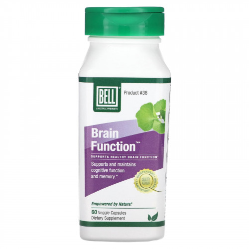 Bell Lifestyle, Brain Function, 60 растительных капсул