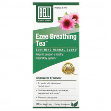 Bell Lifestyle, Ezee Breathing Tea, успокаивающая травяная смесь, 20 чайных пакетиков по 1,5 г