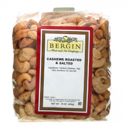 Bergin Fruit and Nut Company, Кешью, обжаренный и соленый, 16 унций (454 г)