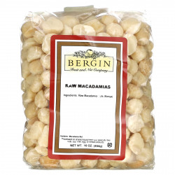 Bergin Fruit and Nut Company, сырые орехи макадамия, 454 г (16 унций)