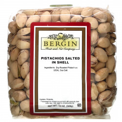 Bergin Fruit and Nut Company, фисташки соленые в скорлупе, 340 г (12 унций)
