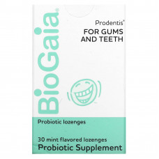 BioGaia, Prodentis, для десен и зубов, с мятным вкусом, 30 пастилок с пробиотиками