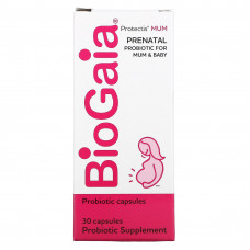 BioGaia, Protectis MUM, пренатальный пробиотик, 30 капсул