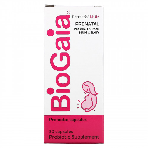 BioGaia, Protectis MUM, пренатальный пробиотик, 30 капсул