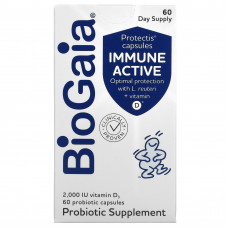 BioGaia, Immune Active, капсулы Protectis, 2000 МЕ, 60 капсул с пробиотиками