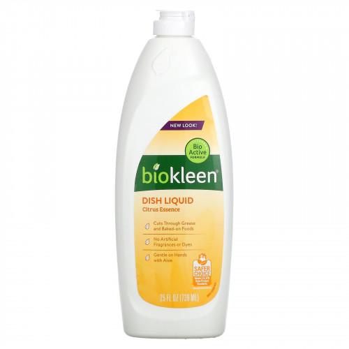 Biokleen, Жидкость для посуды, Цитрусовая эссенция, 25 жидких унций (739 мл)