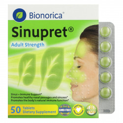 Bionorica, Sinupret, сила действия для взрослых, 50 таблеток