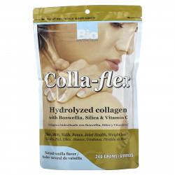 Bio Nutrition, Colla-Flex, гидролизованный коллаген с босвеллией, диоксидом кремния и витамином C, натуральная ваниль, 240 г