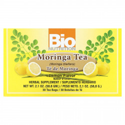 Bio Nutrition, Moringa Tea, лимон, без кофеина, 30 чайных пакетиков, 58,8 г (2,1 унции)
