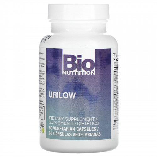 Bio Nutrition, Urilow, 60 вегетарианских капсул