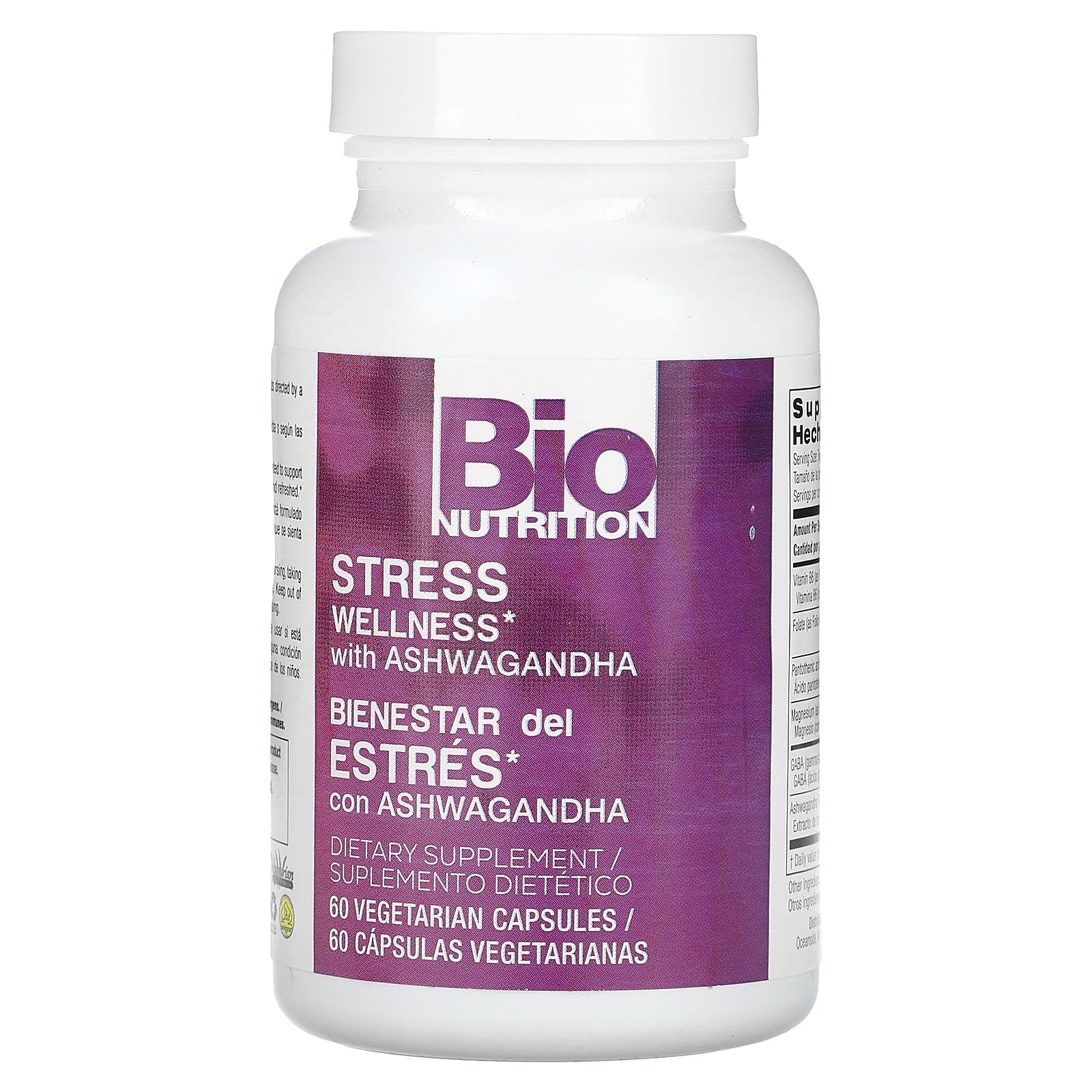 Bio Nutrition, Stress Wellness с ашвагандой, 60 вегетарианских капсул