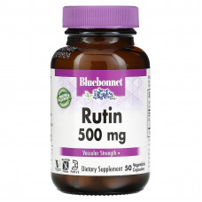 Bluebonnet Nutrition, рутин, 500 мг, 50 вегетарианских капсул