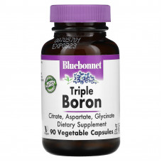 Bluebonnet Nutrition, Тройной бор, 90 вегетарианских капсул