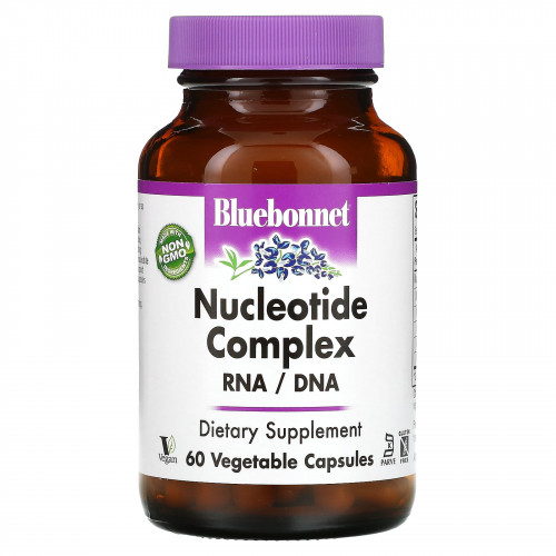 Bluebonnet Nutrition, Nucleotide Complex, РНК / ДНК, 60 растительных капсул